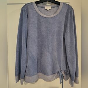Fyve Women's XL Long Sleeve Lightweight Pullover / Sweatshirt w/ Tie @ bottom